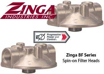 Zinga BF series spin-on filter head